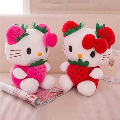 35cm-Hello-Kitty-Plush-with-Strawberry