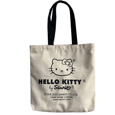 38Cm Hello Kitty Ms Cartoon Retro One Shoulder Canvas Bag Wild Hand Printed Student Tutoring Textbook 4 - Hello Kitty Plush
