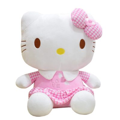 38cm 48cm Kawaii Plush Pink Outfit Stuffed Toys Figure Cat Kitty Classic Soft Doll Children Pillow 5 - Hello Kitty Plush