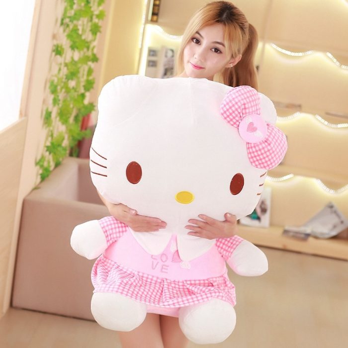 38cm 48cm Kawaii Plush Pink Outfit Stuffed Toys Figure Cat Kitty Classic Soft Doll Children Pillow - Hello Kitty Plush