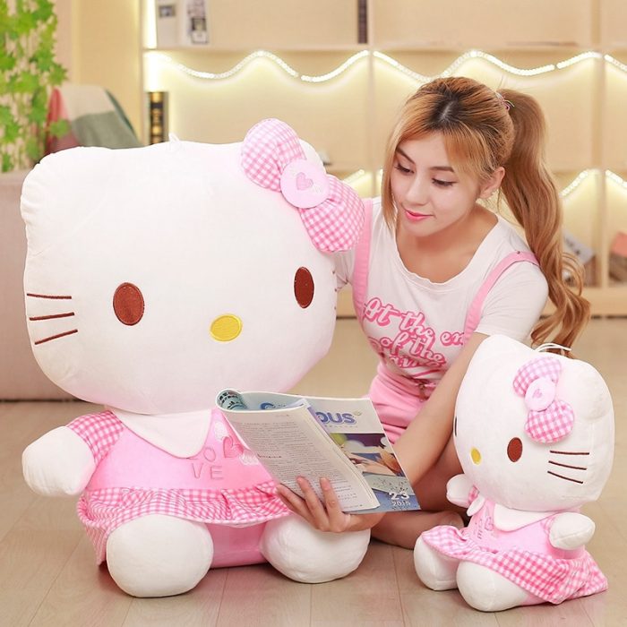 60cm Kawaii Cat Pillow Hello Plush Toy Stuffed Toy Cat Dolls Anime Figure Toys for Children 1 - Hello Kitty Plush