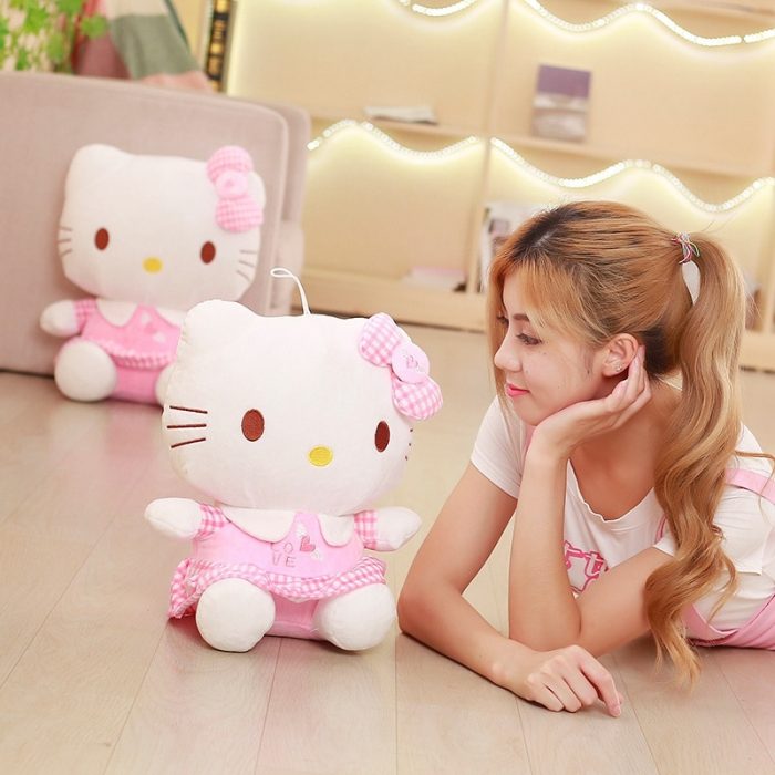 60cm Kawaii Cat Pillow Hello Plush Toy Stuffed Toy Cat Dolls Anime Figure Toys for Children 4 - Hello Kitty Plush