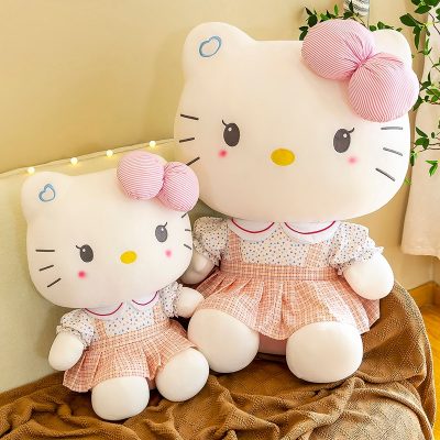 70cm Big Size Hello Kitty Plush Toys Sanrio Cute Anime Peripherals Movie KT Cat Stuffed Dolls 4 - Hello Kitty Plush
