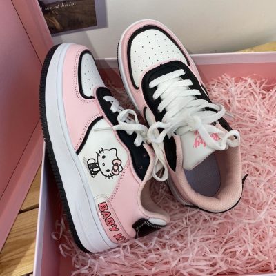 Cartoon Hello Kitty Shoes All match Light Breathable Casual Women Shoes Lady Sport Shoe Cute Pink 1 - Hello Kitty Plush