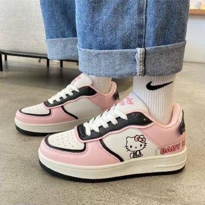 Cartoon Hello Kitty Shoes All match Light Breathable Casual Women Shoes Lady Sport Shoe Cute Pink 3 - Hello Kitty Plush