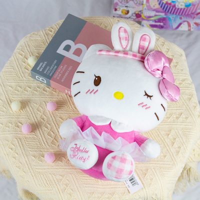 Cute KT Cat Plush Toys Original Sanrio Rabbit Ears Hello Kitty Plushie Doll Room Decoration Children 4 - Hello Kitty Plush