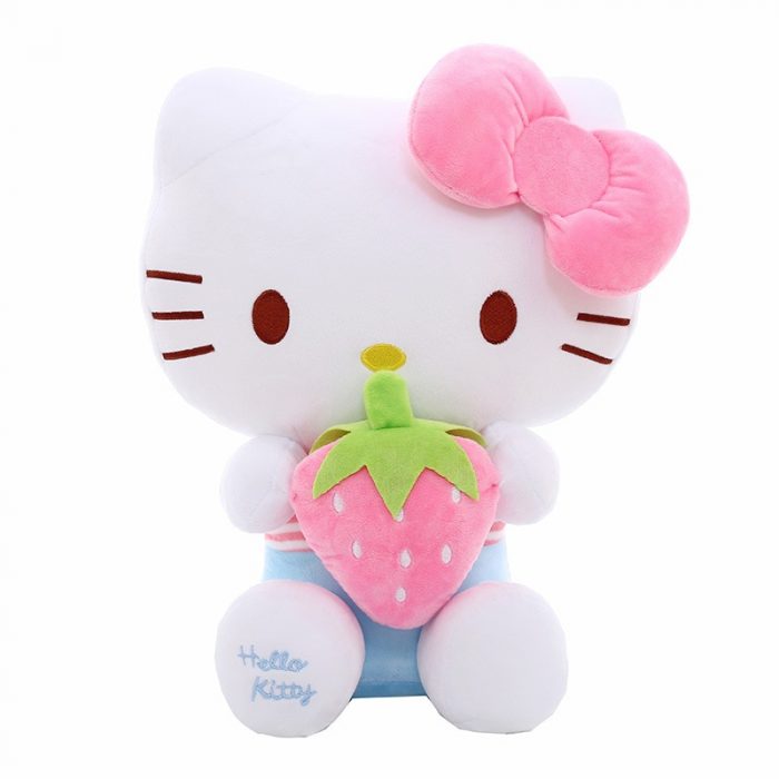 Cute Kawaii Hello Kitty Plush Dolls With Strawberry Cat Stuffed Soft Toys Cushion Sofa Pillow Birthday 1 - Hello Kitty Plush