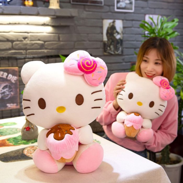 Hello KT Filling Plush Toys Stuffed Animal Sanrio Kawaii Kitty Plushie Doll Free Shipping 30CM Room 1 - Hello Kitty Plush