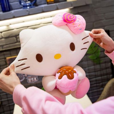 Hello KT Filling Plush Toys Stuffed Animal Sanrio Kawaii Kitty Plushie Doll Free Shipping 30CM Room 2 - Hello Kitty Plush