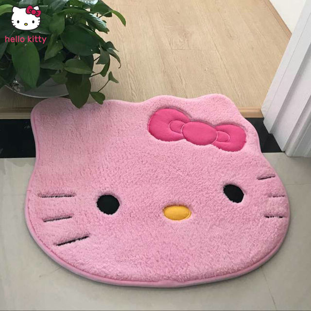 Hello Kitty Cute Cartoon Floor Mat Doormat Bedroom Bedside Blanket Bathroom Living Room Entrance Absorbent Non - Hello Kitty Plush