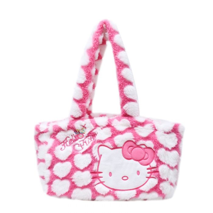 Hello Kitty Kawaii Handbag Soft and Comfortable Large capacity Storage Bag In Autumn and Winter Plush - Hello Kitty Plush