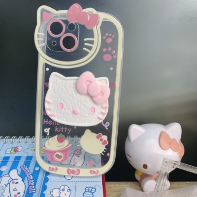 Hello Kitty Photo Frame Cat with Stand Phone Cases For iPhone 13 12 11 Pro Max - Hello Kitty Plush