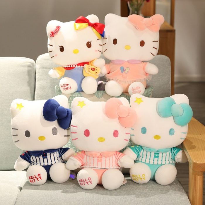 Hello Kitty Plush Toys Cute Sanrio KT Cat Dolls Soft Peluche Stuffed Doll Hello Kitty Christmas 2 - Hello Kitty Plush