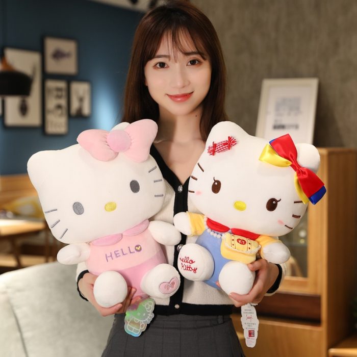 Hello Kitty Plush Toys Cute Sanrio KT Cat Dolls Soft Peluche Stuffed Doll Hello Kitty Christmas 4 - Hello Kitty Plush