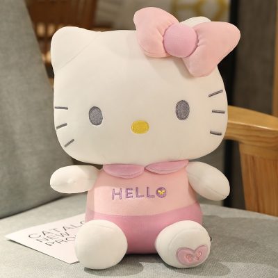 Hello Kitty Plush Toys Cute Sanrio KT Cat Dolls Soft Peluche Stuffed Doll Hello Kitty Christmas - Hello Kitty Plush