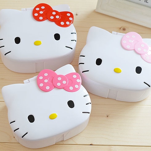 Hello Kitty kawaii storage box Animation storage box Jewelry jewelry box Makeup mirror tabletop storage box 1 - Hello Kitty Plush