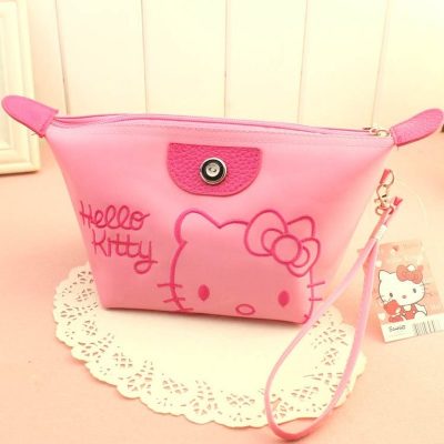 Hot Sale Hello Kitty Cartoon Cosmetic Bag Large capacity Waterproof Storage Bag Kawaii Cat Makeup Box - Hello Kitty Plush