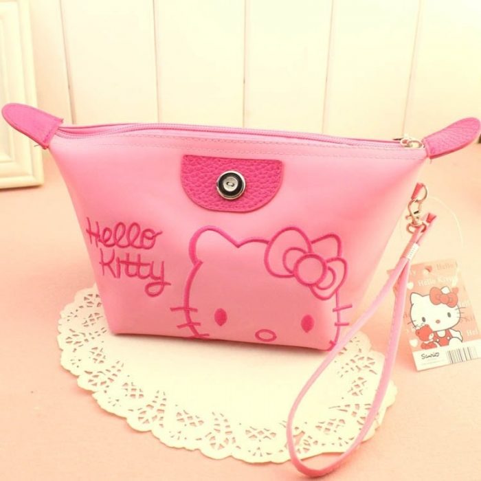 Hot Sale Hello Kitty Cartoon Cosmetic Bag Large capacity Waterproof Storage Bag Kawaii Cat Makeup - Hello Kitty Plush