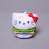 KAWAII Sanriod cartoon Anime Series Kitty COS Hamburger Cute soft plush toy Bag guajian hanging drop - Hello Kitty Plush