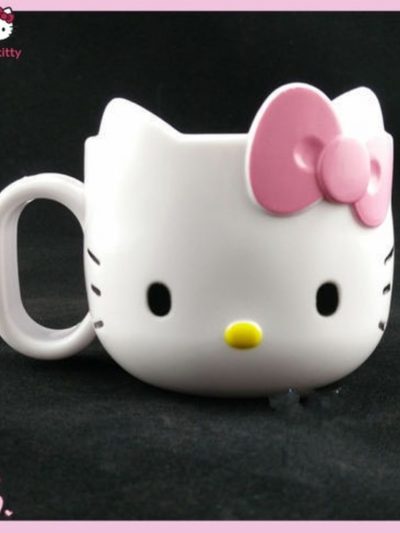 Kawaii Hello Kitty anime Sanrio wash handle brush teeth toiletries milk cup is only suitable for 1 - Hello Kitty Plush