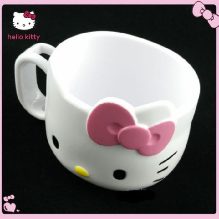 Kawaii Hello Kitty anime Sanrio wash handle brush teeth toiletries milk cup is only suitable for 2 - Hello Kitty Plush