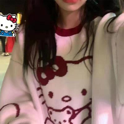 Kawaii Hellow Kittys Sanrio Plush Cartoon Cute Dolls Plushie Loose Embroidered Sweater Anime Plush Toys For 3 - Hello Kitty Plush