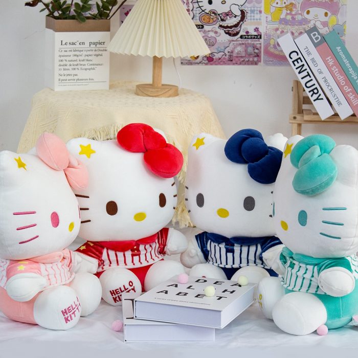 New Hello Kitty Plush Toys Sanrio Anime Kawaii Cartoon Image Cute Plushie Doll Kawaii Room Decor 2 - Hello Kitty Plush