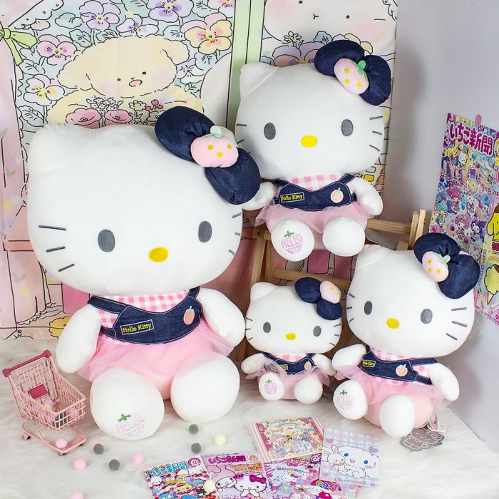 Original Sanrio Hello Kitty Plush Toy Pink Kt Sitting Posture Plushie Toys Cute Sanrio Kitty White 2 - Hello Kitty Plush