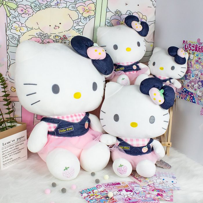 Original Sanrio Hello Kitty Plush Toy Pink Kt Sitting Posture Plushie Toys Cute Sanrio Kitty White 3 - Hello Kitty Plush