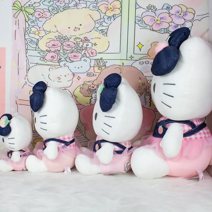Original Sanrio Hello Kitty Plush Toy Pink Kt Sitting Posture Plushie Toys Cute Sanrio Kitty White 4 - Hello Kitty Plush