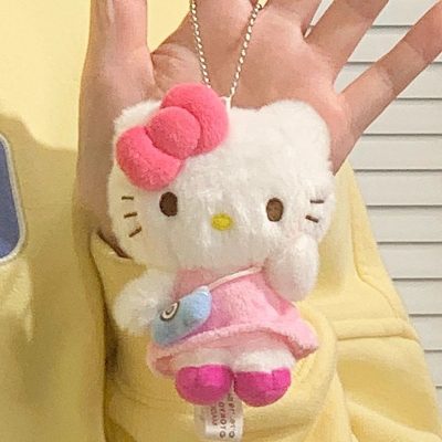 Sanrio Hello Kitty Cute Plush Doll Kawaii Kid Toy Coin Purse Backpack Pendant Soft Stuffed Fluffy - Hello Kitty Plush