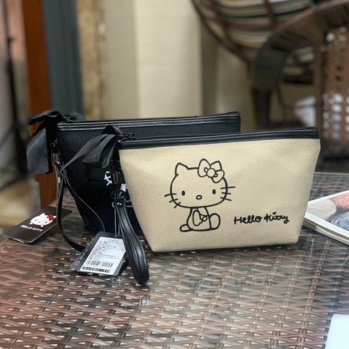 Sanrio Hello Kitty Portable Cosmetic Bag Makeup Case Wash Bag Women Bag Makeup Purse Shopping Box 1 - Hello Kitty Plush