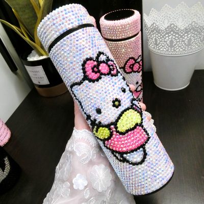 Sanrio Hello Kitty Thermos Cup Cute Water Bottle Sparkling Stainless Steel Tumblers 500Ml Glitter Tumbler Cup 2 - Hello Kitty Plush
