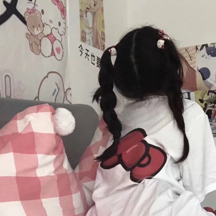Y2k 2021 Cartoon Print Shirts Woman Girls Summer Animal Cat Short Sleeve Graphic Oversize Harajuku Casual 4 - Hello Kitty Plush
