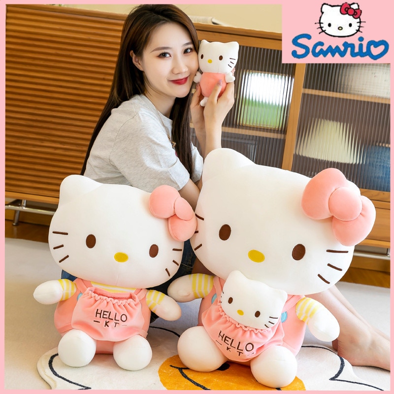 32 52cm Cartoon Peluches Kawaii Hello Kitty Plush Toys Mother And Son Two Animal Doll Cat - Hello Kitty Plush