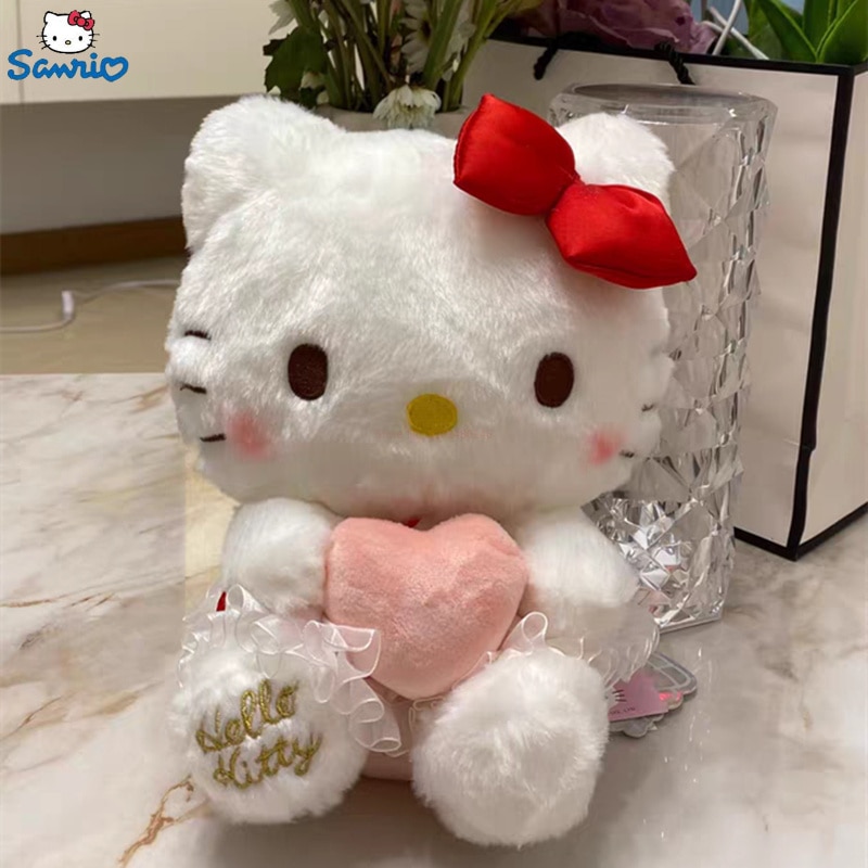 Genuine Sanrio Hello Kitty Kawaii Plush Toys Cupid Heart Stuffed Animals Plush Cute Doll Pillow Filling - Hello Kitty Plush