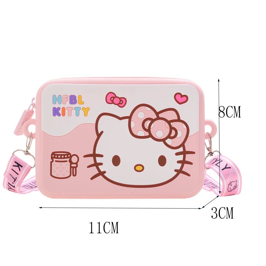Hello Kitty Kawaii Pursees Cartoon Cat Shoulder Bag Korean Version of Silicone Diagonal Span Coin Bags 3 - Hello Kitty Plush